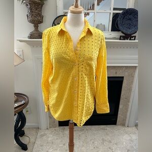 J. Crew Yellow Button Down Shirt